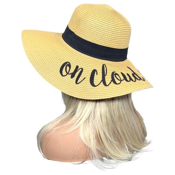 Large Brim Beach Sun Hat "On Cloud Wine" - Picture 6 of 11
